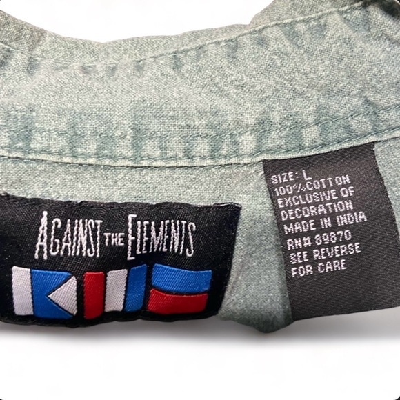 Against the elements large green 100% cotton shirt - Picture 5 of 5